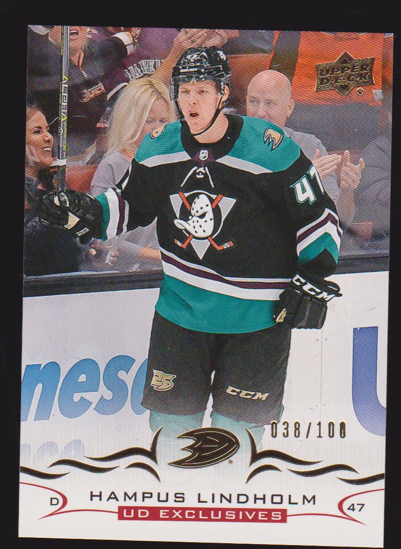 (image for) 2018-19 Upper Deck Exclusives #253 Hampus Lindholm 38/100